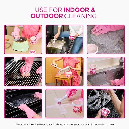 Stardrops The Pink Stuff Cleaning Paste 500g, Multi Purpose Cleaner for Kitchen, Bathroom, Tiles, Glass, Shower, Oven, Sink, Stainless Steel, Removes Grease, Grime & Stains thumbnail 7