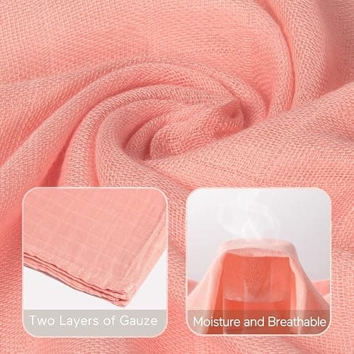 Momcozy Muslin Swaddle Blanket Baby Girl Newborn, 4 Pack Large Wrap Swaddle Blankets Soft Silky Breathable (70% Bamboo + 30% Cotton), Receiving Blanket, Floral Design thumbnail 6