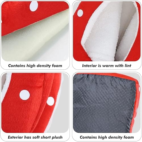 Guinea Pig Bed Rabbit Hideout Warm Fleece Cuddle Cup Washable Winter Sleeping House for Small Pet/Ferret/Chinchilla/Bunny (Strawberry Style) thumbnail 4