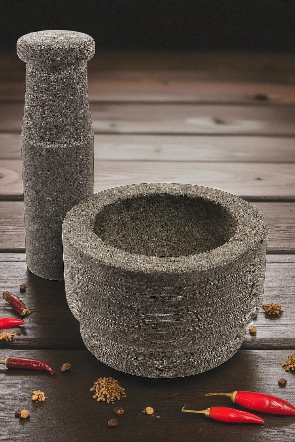 Stone Mortar and Pestle Set/Khal Dasta Ural Set/Khalbatta okhli Masher thumbnail 6
