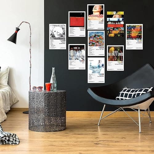 UJBVCX 9PCS Radiohead Album Cover, Music Poster, Ästhetische Leinwand-Wandkunst, Schlafzimmer-Dekor Posters, für Teenager Schlafzimmer Raumdekoration Ungerahmt thumbnail 6