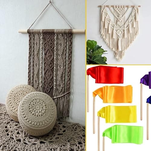 Wooden Dowel Rods Wood Dowels, 10PCS 1/2 x 12 Round Wooden Sticks for Crafts, Macrame Dowels, Unfinished Hardwood Sticks for Crafting, Arts and DIYers, Tiered Cake Support and Wedding Ribbon Wands thumbnail 6