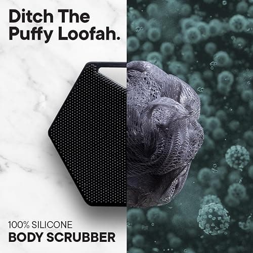 TOOLETRIES Body Scrubber 2.0 – Premium Silicone Scrubber for Cleaning, Exfoliating Your Skin – Extra Long Lather Boosting Bristles with Ergonomic Handle, Long-Lasting & Easy to Clean - Charcoal thumbnail 9