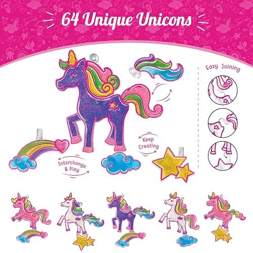 Imagimake Window Art Unicorn | Stained Glass Kit | Unicorn Girls Toys Age 6-8 | Art and Crafts for Girls 8-12 | DIY Suncatcher Kit for 5,6,7,8,9,10,11,12 Year Old Kids | Christmas Gift Ideas for Kids thumbnail 6