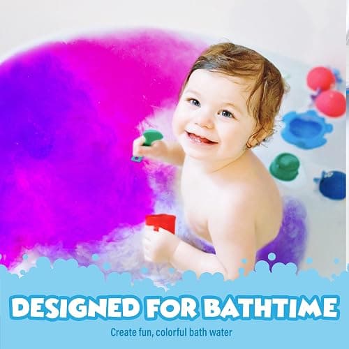 Tub Works® Bath Color Fizzies, 150 Count | Nontoxic & Fragrance-Free | Fizzy, Bath Color Tablets for Kids | Create Colorful Water | Water Tablets in 7 Colors for Variety | Bath Bombs for Kids Bathtub thumbnail 3