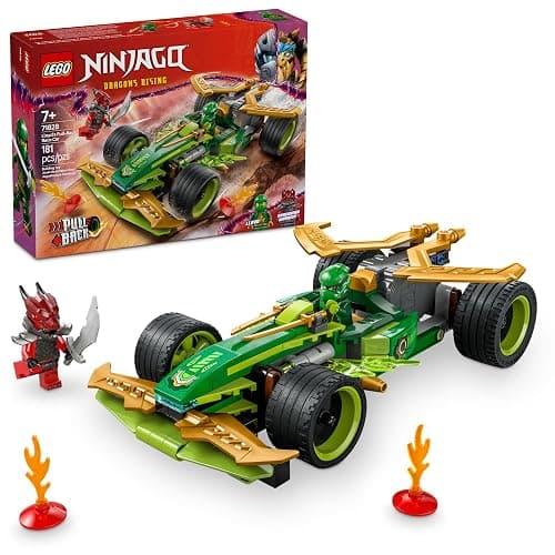 LEGO NINJAGO Lloyd's Pull-Back Race Car Toy - Building Toy for Pretend Play for Boys and Girls, Ages 7+ - Toy Car for Kids with 2 Minifigures - Gift Idea for Birthdays - 71828 - Image 1