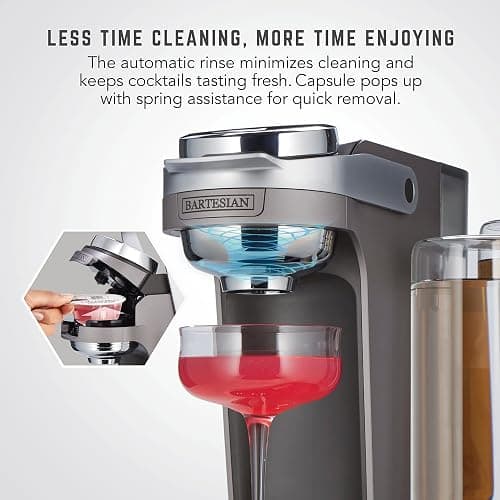 Bartesian Duet Cocktail Machine and Margarita Maker - Compact Home Bartender Mixologist Drink Mixer with 2 Glass Spirit Bottles - Automatic Machine Creates Premium Cocktails and Mocktails in Seconds thumbnail 8