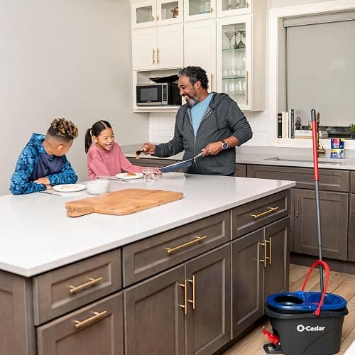 O-Cedar RinseClean Spin Mop & Bucket System + 1 Extra Mop Head | Clean with Clean Water | Removes 99% of Bacteria thumbnail 12