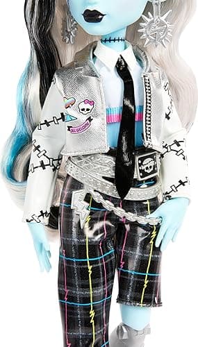 Monster High Frankie Stein Doll, Welcome Committee Set with 15 Accessories Including Poster, Sticker, Pet Watzit and More (Amazon Exclusive) thumbnail 5