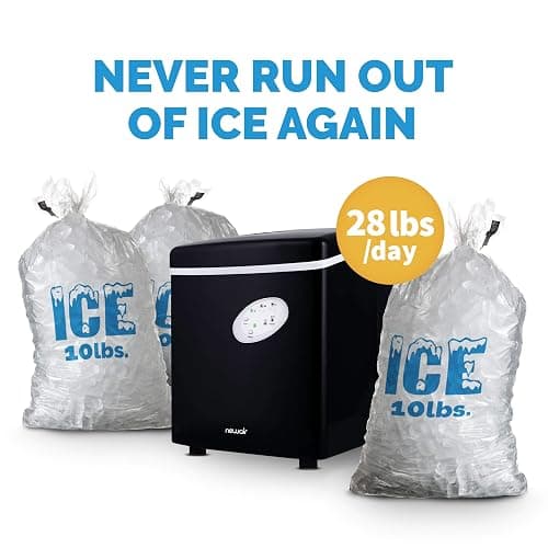 NewAir Counter Top Ice Maker Machine (Black), Compact Automatic Ice Maker, Cubes Ready in 6 Minutes, 28 Pounds in 24 Hours - Perfect for Home/Kitchen/Office/Bar thumbnail 3