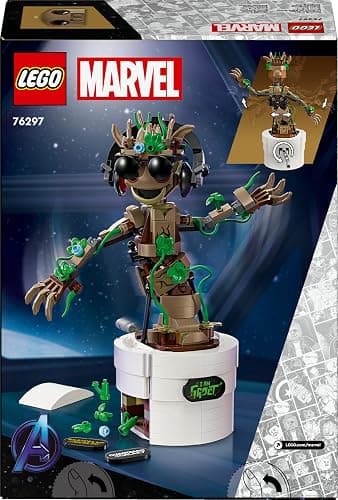 LEGO Marvel Dancing Groot Buildable Animated Toy Action Figure, Guardians of the Galaxy Character, Kids’ Hand-Operated Interactive Playset, Super Hero Gift for 10 Plus Year Old Boys and Girls 76297 thumbnail 11