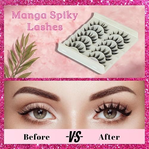 5 Pairs Cosplay Manga Lashes 3D Little Devil Spiky Eyelash Cute Doll Anime Lashes Japanese Style Makeup Eyelashes Natural Look Halloween Lash Beauty Extension Tools thumbnail 7