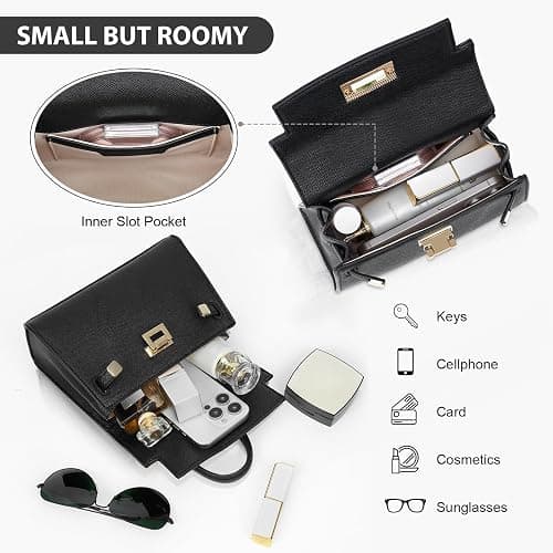YFGBCX Mini Satchel Bag Top Handle Purse for Women Small Crossbody Bag Handbag Designer Purse with Detachable Strap thumbnail 3