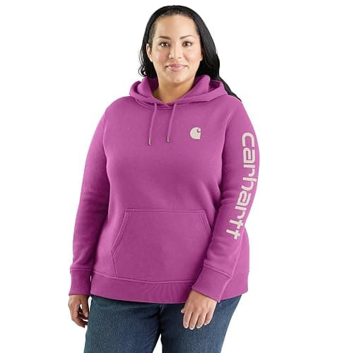 Carhartt Women's Relaxed Fit Midweight Logo Sleeve Graphic Sweatshirt thumbnail 5