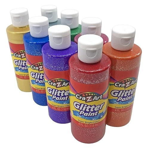 Cra-Z-Art Washable Glitter Paint Bulk Pack 8ct, Assorted Colors 4oz each bottle thumbnail 2