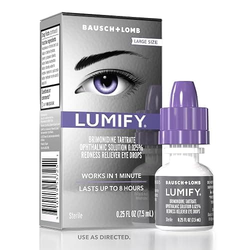 LUMIFY Eye Drops for Red Eyes, Redness Reliever for Brighter Looking Eyes, Works in 1 Minute & Lasts Up to 8 Hours, Eye Drops, 0.25 Fl Oz (7.5mL) - Image 1