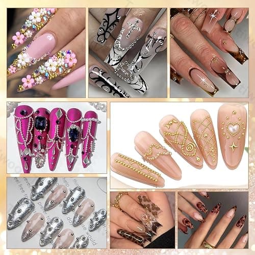 3 Boxes Caviar Nail Bead, Metal Nail Beads, Gold Silver Black Nail Beads | 0.6-2mm Round Caviar Nail Beads for Acrylic Nails Art DIY Crafts Embellishment Making thumbnail 6