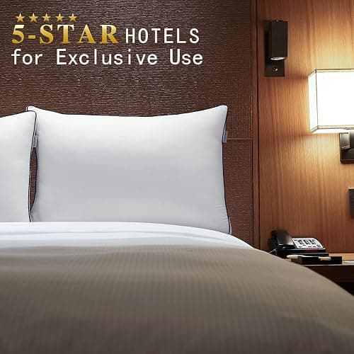 Bedufsar Bed Pillows for Sleeping, Queen Size Pillows Hotel Quality Set of 2, Fluffy and Supportive Gusseted Pillows for Side and Back Sleepers, Cooling Down Alternative Soft Pillow (20x30 in) thumbnail 8