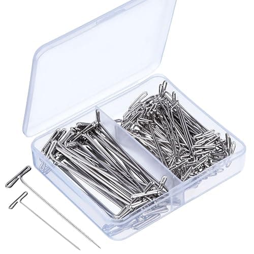 Blulu 150 Pieces Steel T-pins for Blocking Knitting, Modelling and Crafts(2 Inch, 1-1/2 Inch) - Image 1