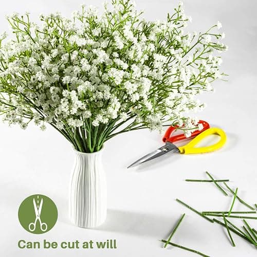 MAQIAHN 6 Baby Breath Artificial Flowers - Babies Breath Flowers Artificial Bulk Faux Flowers Bouquet White Flores Greenery Real Touch Fake Flowers Arrangements Wedding Centerpieces Tables Decorations thumbnail 3