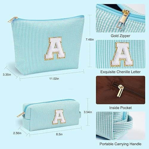 YOOLIFE Makeup Bag for Girls Teen Girl - Personalized Cute Makeup Pouch for Girlfriend Bridesmaid Wife | Cosmetic Travel Toiletry Bag for Friend | Birthday Gift Idea for Her Mom Gifts for Teen Girls K thumbnail 2