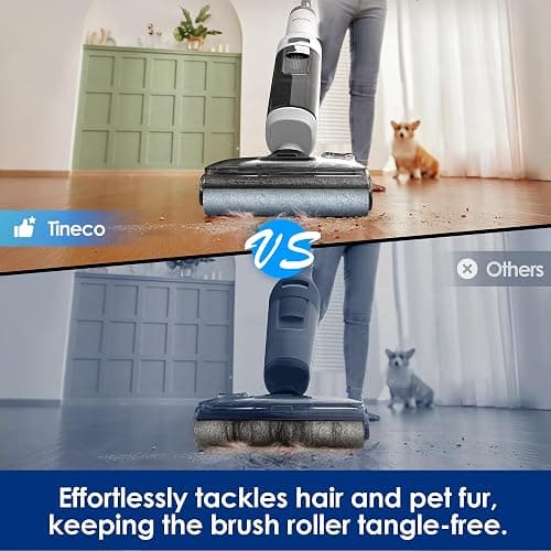 Tineco Floor ONE Stretch S6 Cordless Wet Dry Vacuum Cleaner, 180°Lay-Flat Smart Vacuum Mop, 40 Minutes Long Runtime 158℉ Flashdry Self-Cleaning, Dual-Sided Edge Cleaning Lightweight Floor Cleaner thumbnail 6