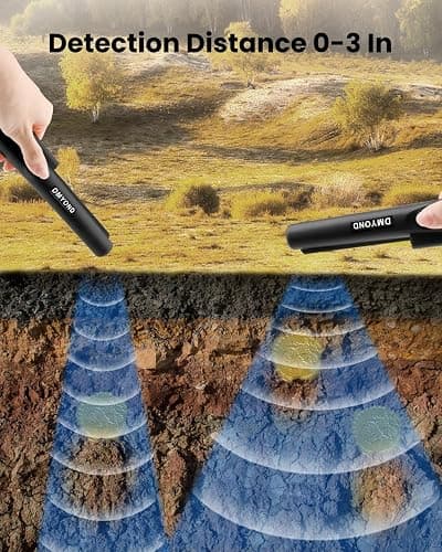 Dmyond Metal Detector Pinpointer, Professional Waterproof Handheld Pin Pointer Wand, Search Treasure Pinpointing Finder Probe with 9V Battery for Adults, Kids, Black thumbnail 5