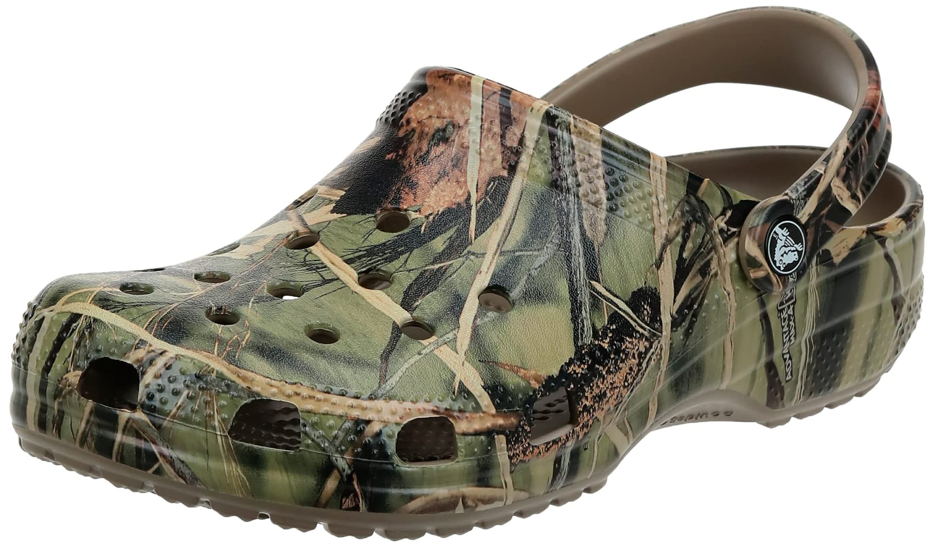 Crocs unisex-adult Classic Realtree Clog - 6 Women/4 Men - Khaki - Image 1