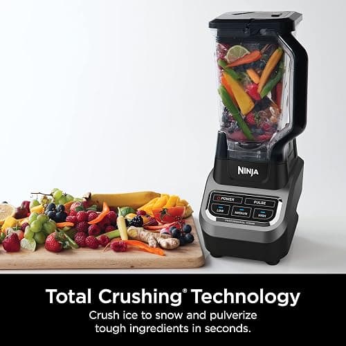 Ninja Professional Blender 1000W, Total Crushing Technology- Smoothies, Ice Crushing & Frozen Fruit, Full-Size Countertop Blender, 72-oz. Pitcher, Black & Grey, BL610 thumbnail 4
