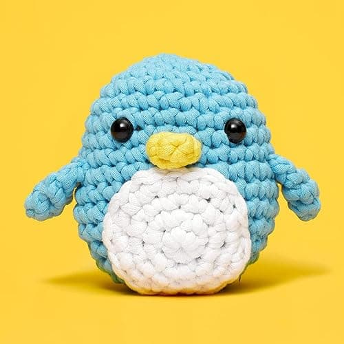 The Woobles Beginners Crochet Kit with Easy Peasy Yarn as seen on Shark Tank Bundle - with Step-by-Step Video Tutorials - Pierre The Penguin and Bjorn The Narwhal and Fred The Dinosaur thumbnail 6