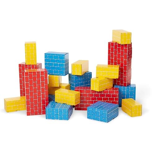 Melissa & Doug Jumbo Extra-Thick Cardboard Building Blocks - 40 Blocks in 3 Sizes - Image 1