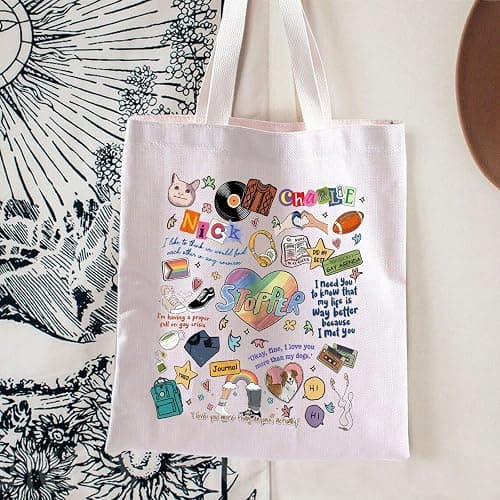BLUPARK Heart Stopper Tote Bag LGBT Book Tote Bag LGBT Pride Gift Love Is Love Tote Bag Gay Pride Shoulder Bag Gay Juice Tote thumbnail 5