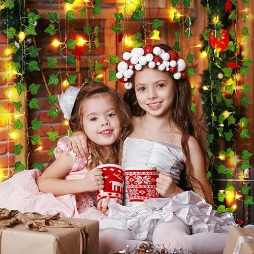 Freyalife Fake Vines for Room Decor(12 Pack 84 FT),with CE Certified 80 LED String Lights,Artificial Plant Ivy for Aesthetic Home Bedroom Wall Wedding Party Office Patio Indoor, Outdoor Garden Décor thumbnail 2