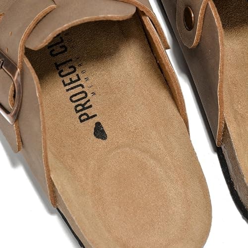 Project Cloud Genuine Leather Footbed Clogs for Women - Memory Foam Arch Support Slippers for Women - Trendy Slip-ons Women's Mules & Clogs Sandals (Benton) thumbnail 8