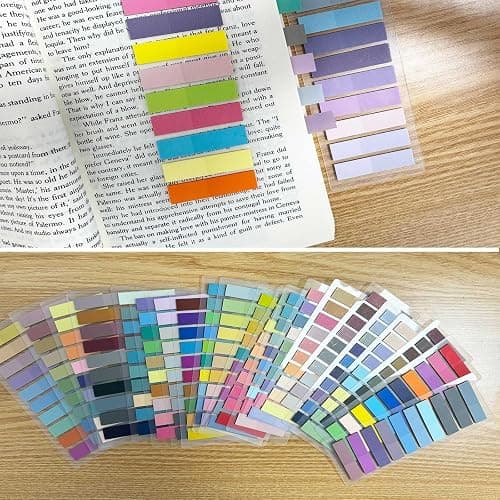 ELII 6000pcs Books Tabs for Annotating Page Tabs Morandi Sticky Index Tabs | Transparent Sticky Notes,Label Stickers,Index Tabs for Reading Notes, Classify File, Writable Repositionable,Bible Study thumbnail 7