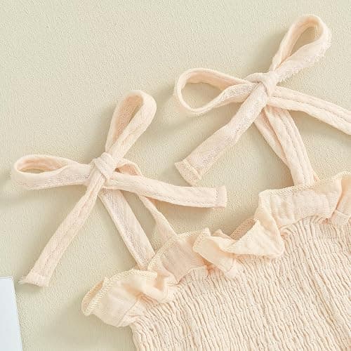 VISGOGO Infant Baby Toddler Girls Clothes Solid Color Sleeveless Camisole Linen Pants Set Baby Summer Outfits thumbnail 4