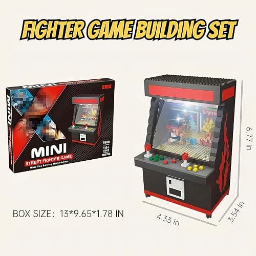 Vziimo Fighter Game Micro Blocks Sets for Adults and Teens 14+ Building Toys, Creative Bricks Gifts for Game Fans- Compatible with Nano(1060 Pieces) thumbnail 2