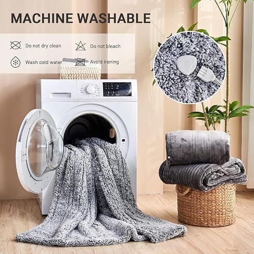 Heated Blanket Heated Throw, Electric Blanket 50"x60" Heating Blanket with 8 Hours Auto Off 10 Fast Heating Levels Machine Washable Sherpa Heated Blanket with Overheating Protection thumbnail 6