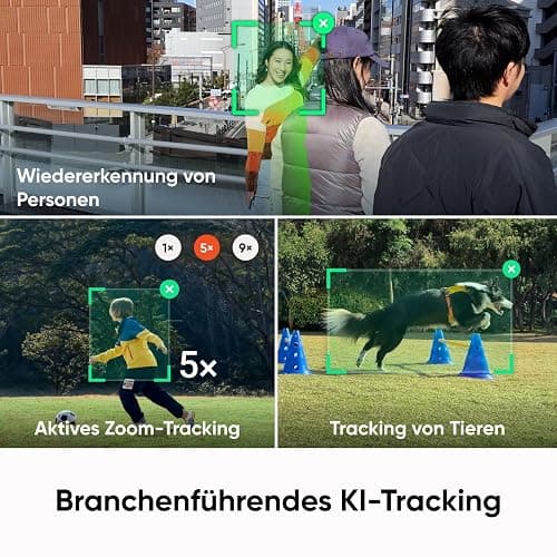 Insta360 Flow 2 Plus KI-Tracker-Bundle Hellgrau– Faltbarer Smartphone-Gimbal, KI-Tracking in jeder App, Multi-Personen-Tracking, Stativ/Selfie-Stick integriert, Fernsteuerung, für iPhone-/Android． thumbnail 3