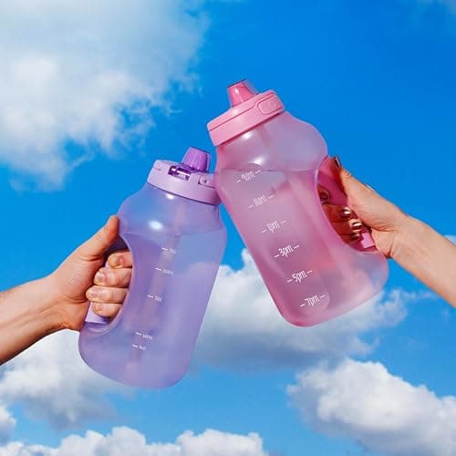Ello Hydra 64oz Half Gallon Water Jug with Handle and Motivational Time Markers for All Day Hydration, Plastic Reusable Water Bottle with Straw and Locking, Leak Proof Lid, BPA Free thumbnail 8