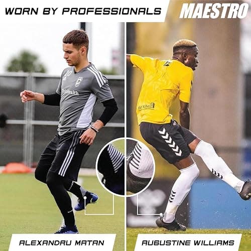 Maestro Soccer Grip Socks for Men and Women with Non-Slip Pads - Anti-Slip Socks Ideal for Football, Basketball, Sports thumbnail 6