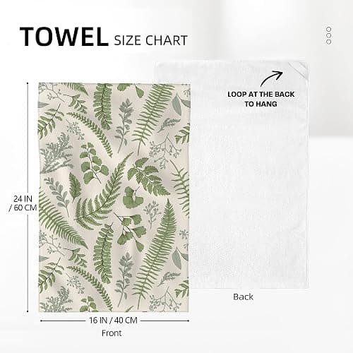 Wovoto Cute Botanic Dish Towels for Drying Dishes, Absorbent Decorative Sage Green Herbs Leaves Kitchen Towels,Hand & Tea Tewel for Kitchen Baking Bar Spring Summer Decor thumbnail 3