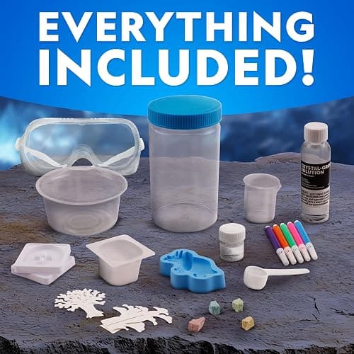 National Geographic Ultimate Crystal Growing Kit – Grow 5 Types of Crystals Including Glow in The Dark, Dinosaur Figure, Underwater Crystals & Crystal Trees with Learning Guide, STEM Science Kit thumbnail 7