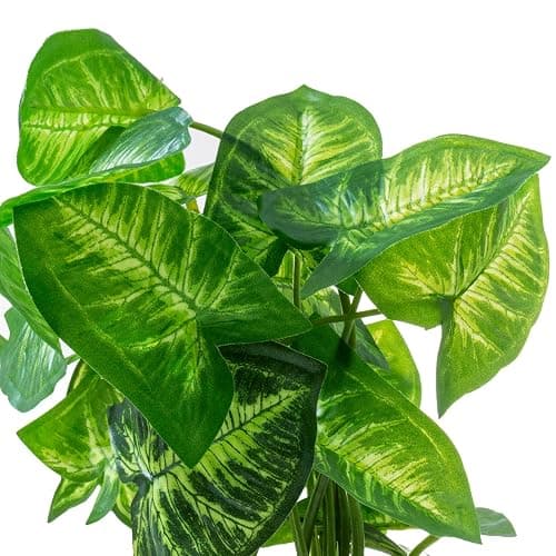 MyGift Set of 3 Fake Plants, Small Artificial Potted Plants Indoor in Clear Glass Pot, 9.5 Inch Faux Plant for Home Decor thumbnail 6