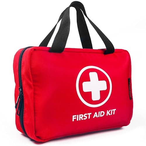 GENERAL | Amazon | 330 Piece First Aid Kit, Premium Waterproof Compact Trauma Medical Kits for Any Emergencies, Ideal for Home, Office, Car, Travel, Outdoor, Camping, Hiking, Boating (Red) - Image 1