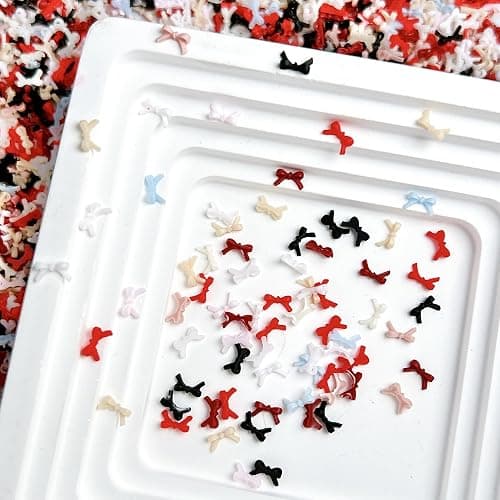 300PCS Bow Nail Charms Colorful 3D Bowknot Charms for Nail Art Resin Flatback Nail Studs 9 Colors Kawaii Bow Nail Jewelry Accessories Bowknot Nail Charms Cute Mini Nail Gems for Women Nail Decoration thumbnail 5
