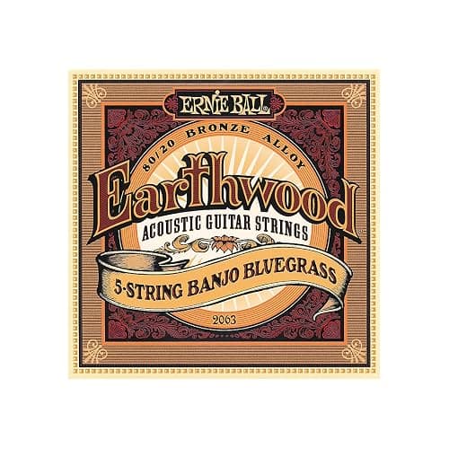 Ernie Ball Earthwood 5-String Bluegrass 80/20 Bronze Banjo Strings, 9-20 Gauge (P02063) - Image 1