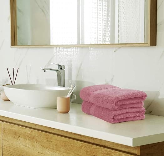 Utopia Towels 8 Piece Luxury Towel Set – Majestic Plush, Super Absorbent & Quicker-to-Dry, Thick 100% Ring Spun Cotton Towels for Bathroom, Spa & Hotel – 2 Bath, 2 Hand, 4 Washcloths, Pink thumbnail 5