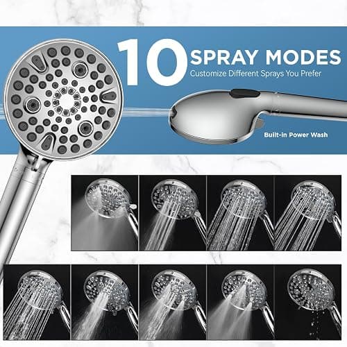 MakeFit Dual Filtered Rain Shower Head Combo, Handheld Shower Head with Adjustable Bar - Rainfall Shower Head And Showerhead with Filter for Hard Water - Removes Chlorine thumbnail 6
