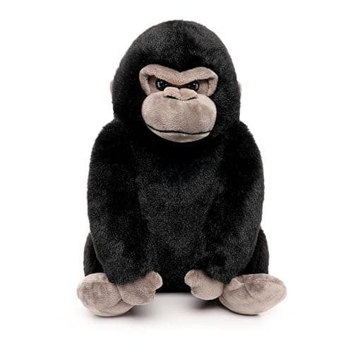 WEIGEDU Black Gorilla Stuffed Animals, Gorilla Apes Plush Toys for Boy Girl Kids Birthday, 12 inches - Image 1